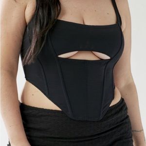 Urban outfitters out from under spitfire mesh cutout corset. Size medium.